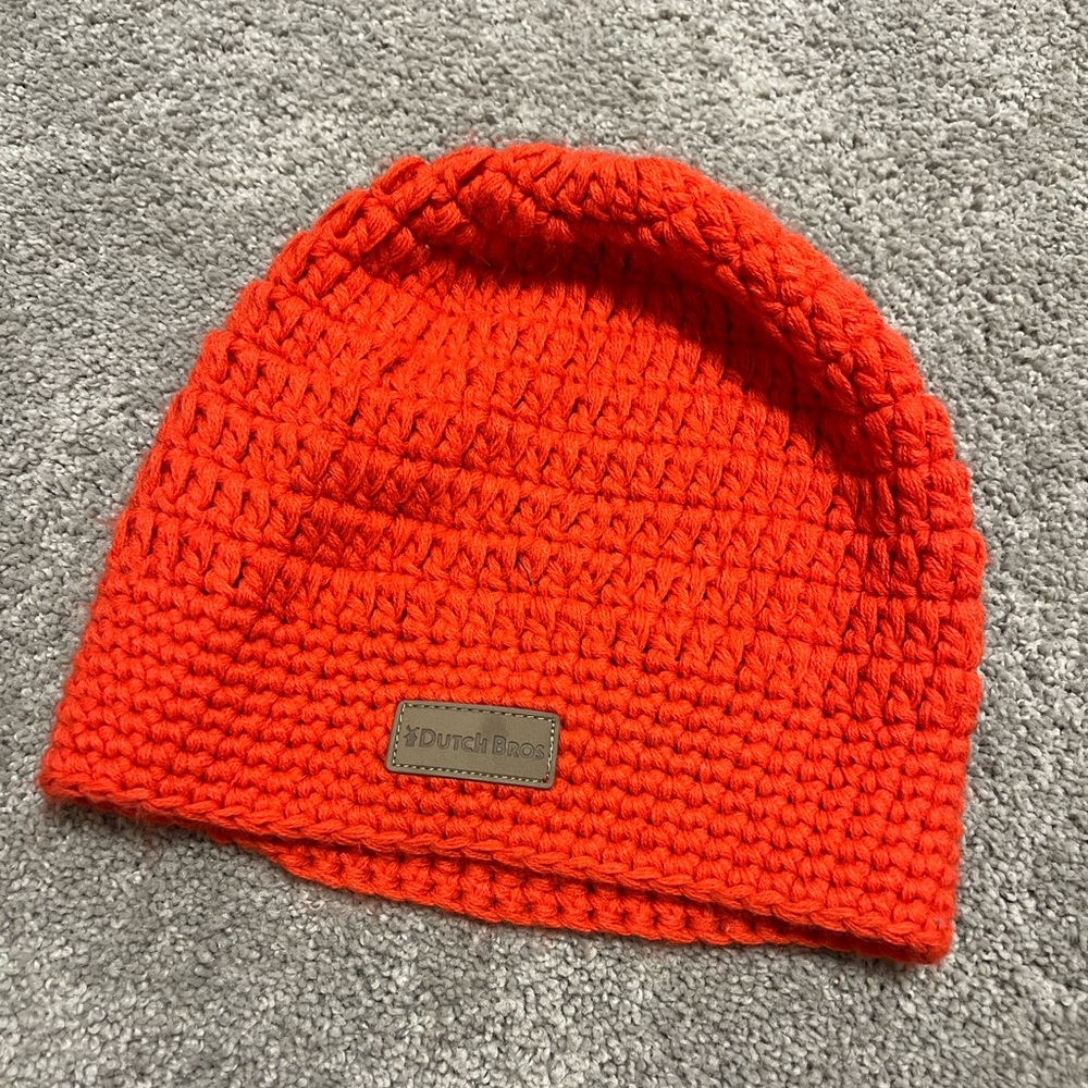 Dutch bros orange beanie